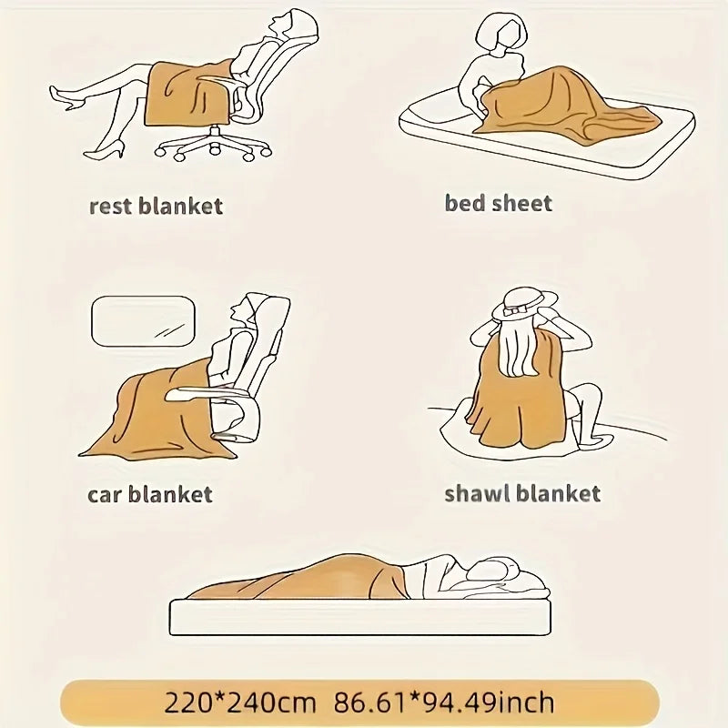 Pătură Grea Fleece 8lbs – Sherpa Moale, 600GSM, 100% Poliester