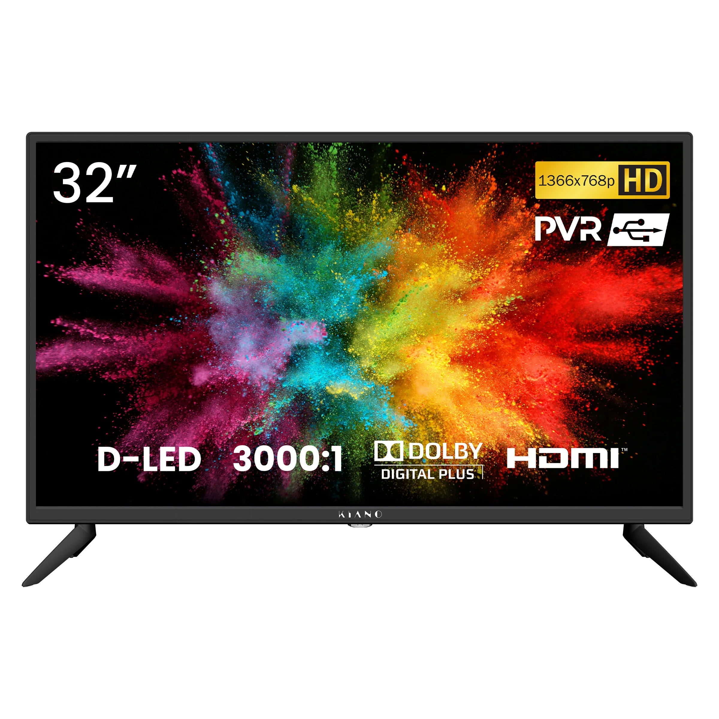 LED TV Kiano SlimTV 32 HD Ready HDMI USB PVR recorder HD picture