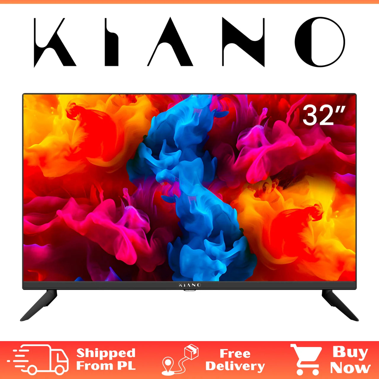 TV LED Kiano SlimTV 32" HD Ready – HDMI, USB, PVR