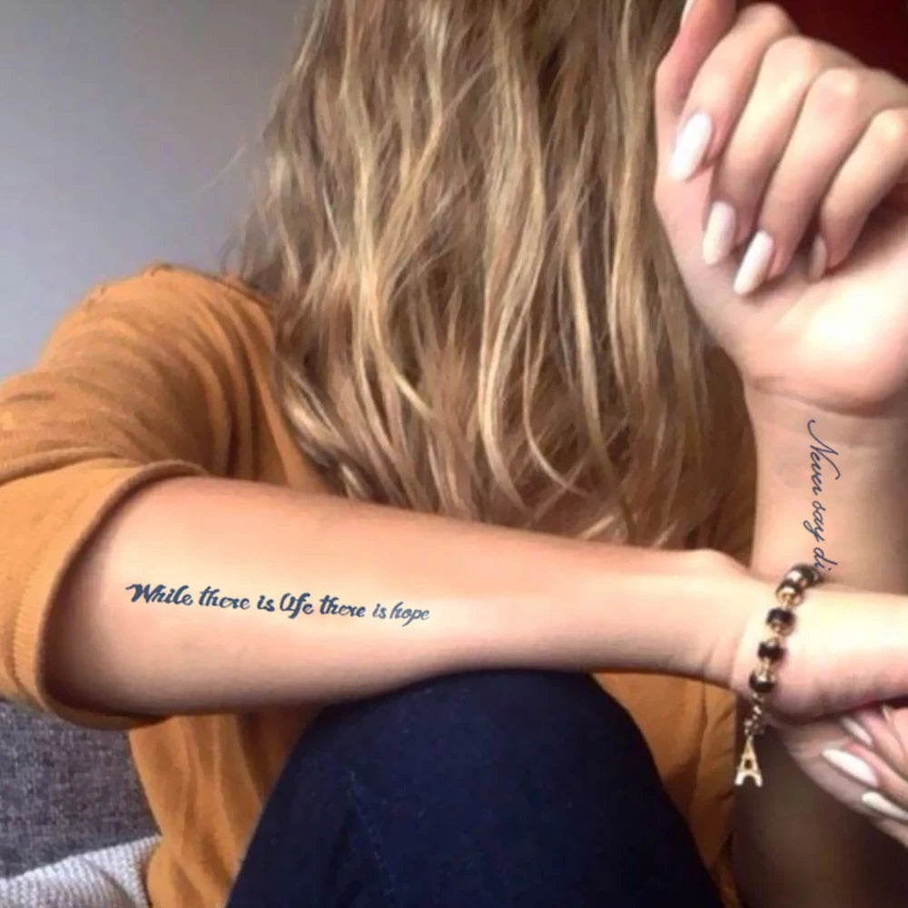 Tatuaj Temporar Semi-Permanent Juice Ink cu Citat Inspirational