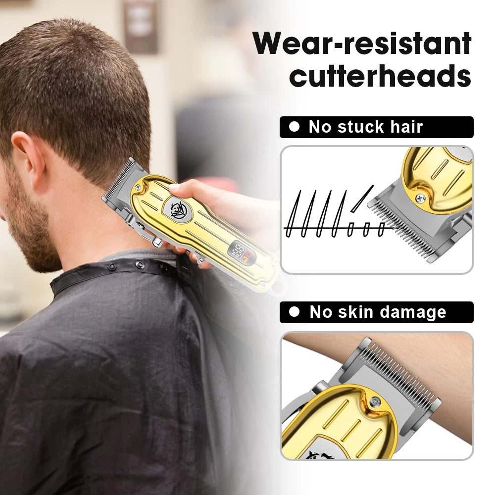 Mașină de Tuns Profesională Hiena Cordless cu Încărcare Rapidă