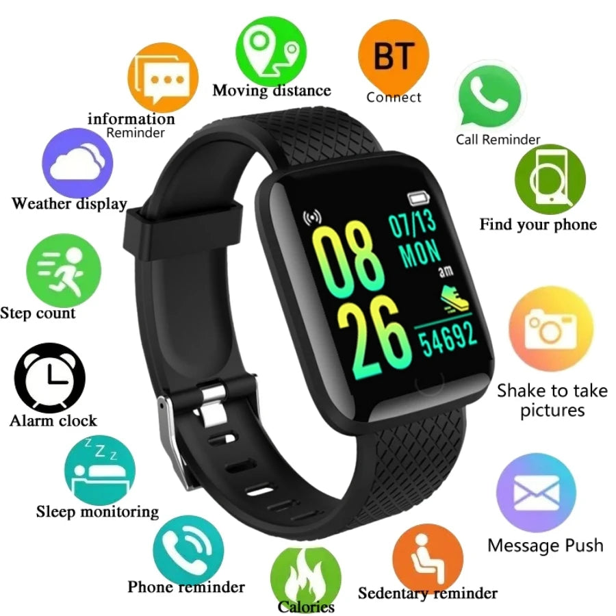Smartwatch Sport cu Brățară – Monitorizare Fitness, Compatibil Android