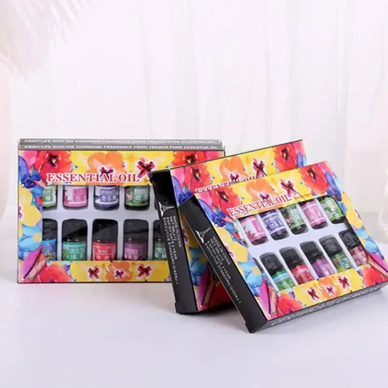 Set 12 Uleiuri Esențiale Aromaterapie 3ml – Plante Naturale pentru Difuzor