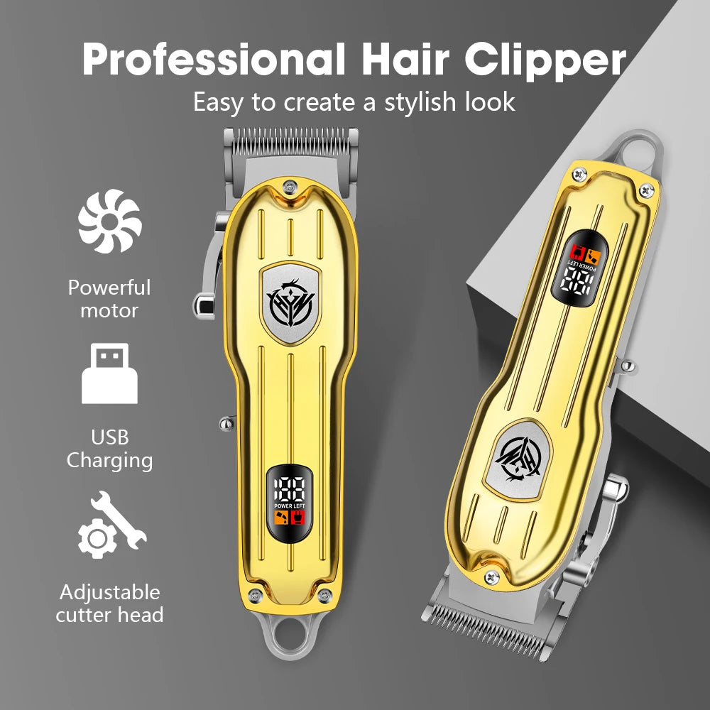 Mașină de Tuns Profesională Hiena Cordless cu Încărcare Rapidă