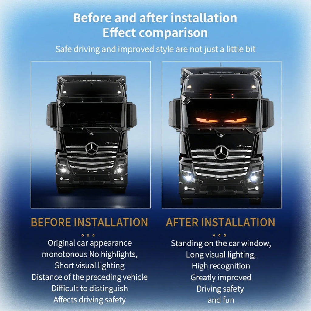 Panou LED Pixel Devil Eye Parbriz – Graffiti Scrolling, 12V