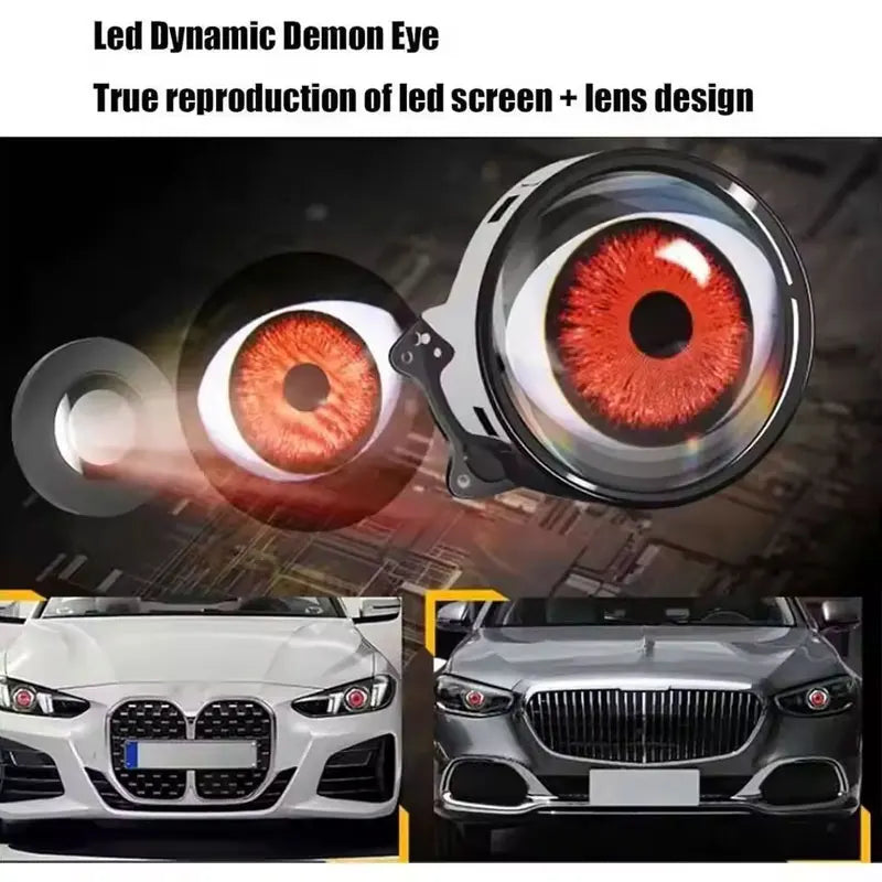 Far LED Devil Eye 3" – 33 Moduri, Dinamic, Telecomandă