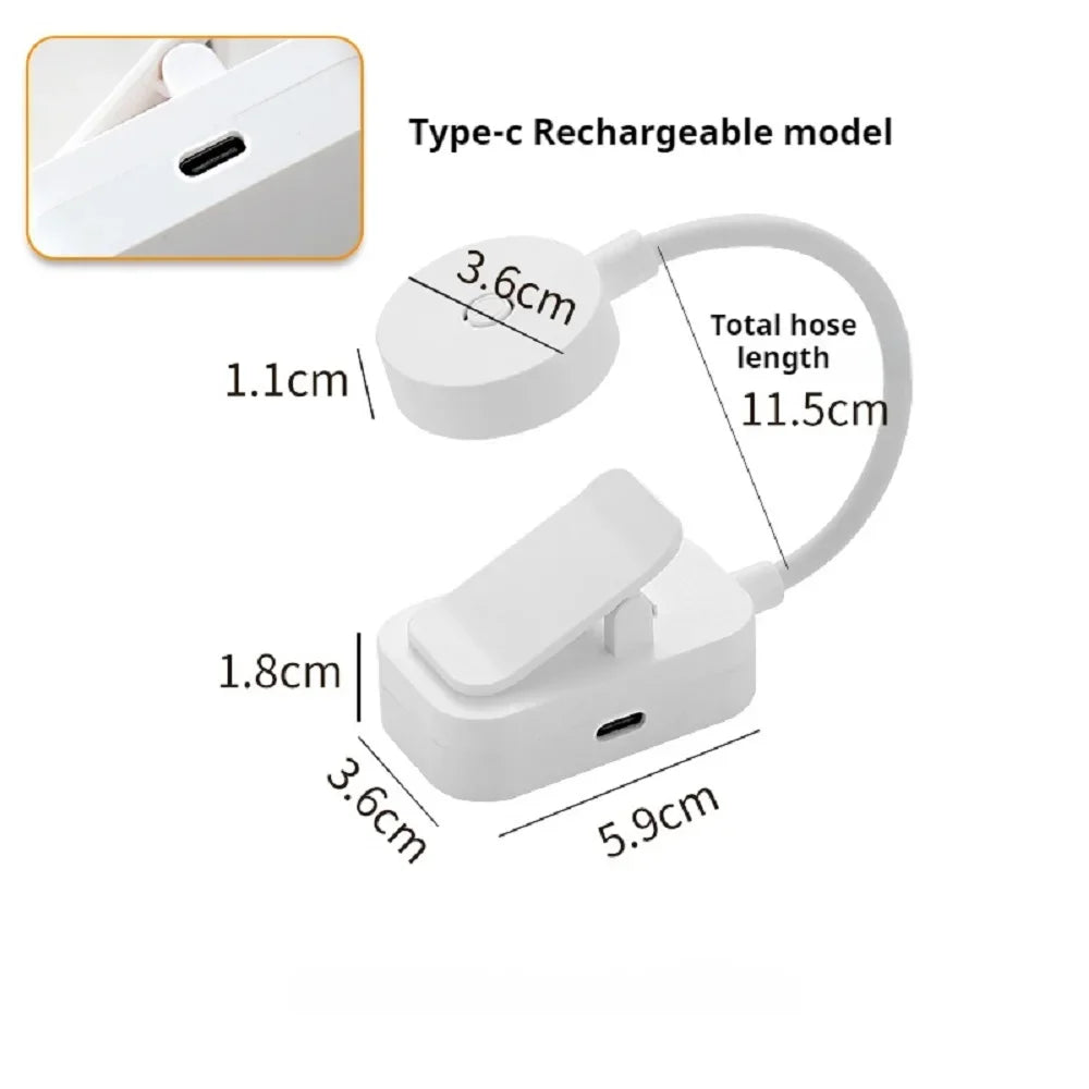 Lampă de Noapte Reîncărcabilă USB cu Clip – LED 3 Culori, Reglaj Continuu
