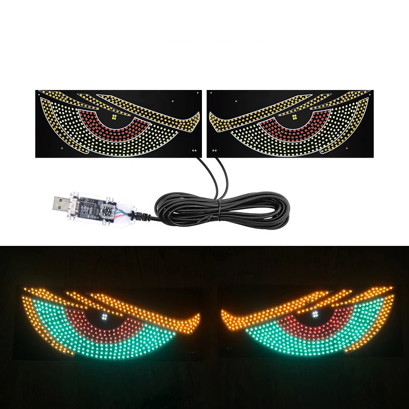 Lumini LED Devil Eyes USB Parbriz – 11 Moduri, Dinamic