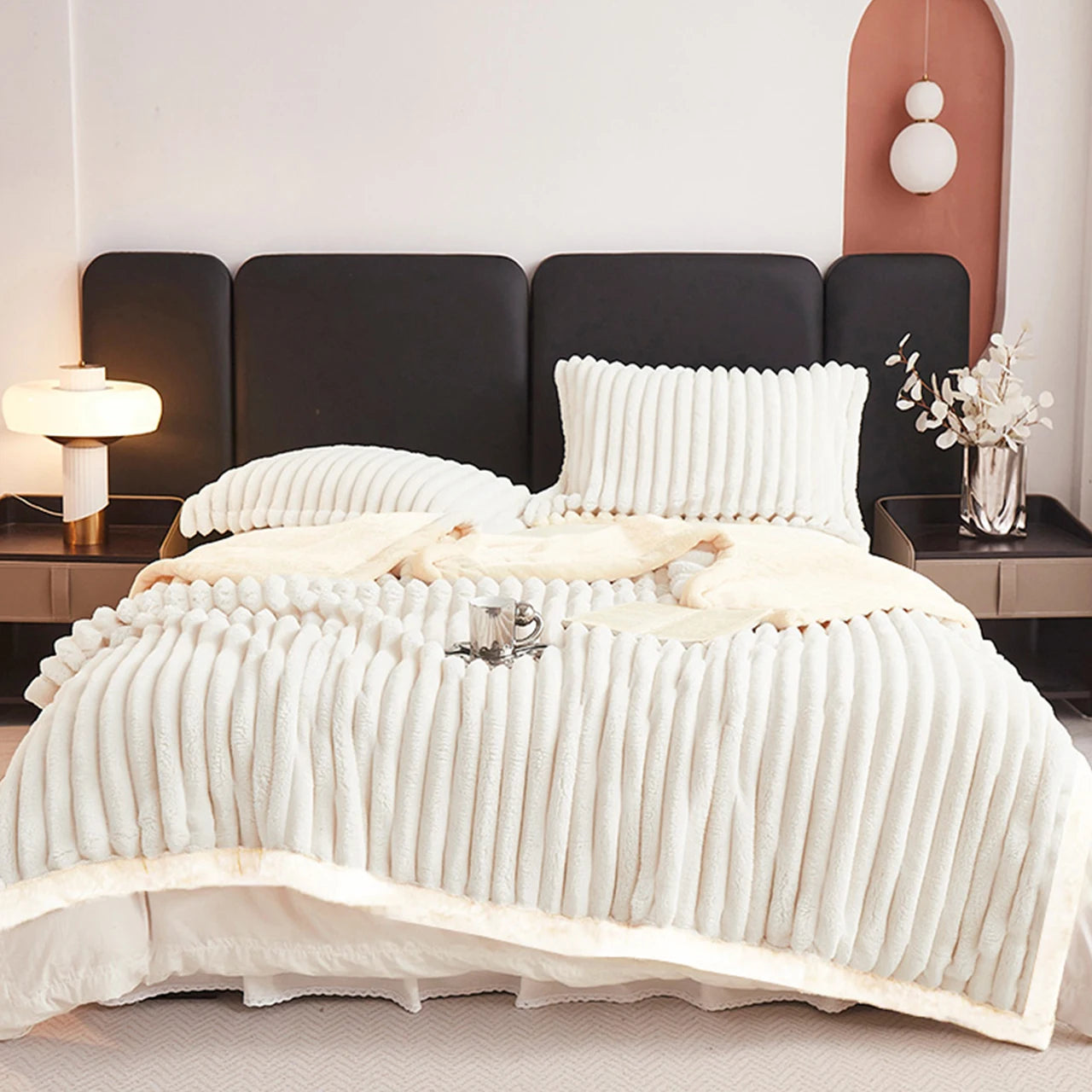 Pătură Grea Fleece 8lbs – Sherpa Moale, 600GSM, 100% Poliester