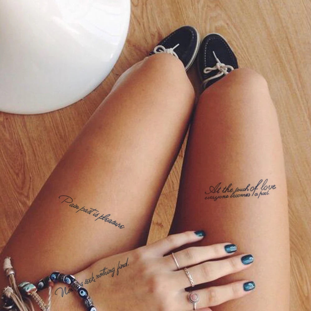 Tatuaj Temporar Semi-Permanent Juice Ink cu Citat Inspirational