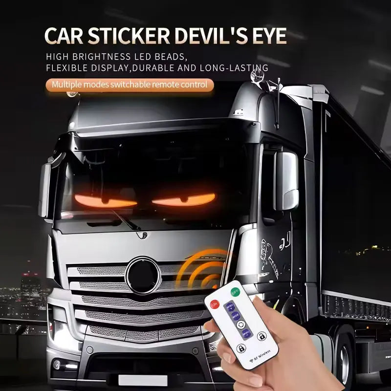 Panou LED Devil Eye Camion/Mașină – Telecomandă, 12V/24V