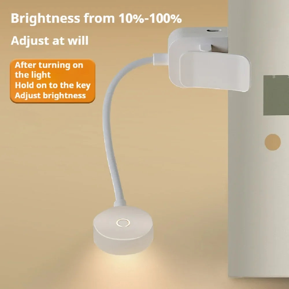 Lampă de Noapte Reîncărcabilă USB cu Clip – LED 3 Culori, Reglaj Continuu