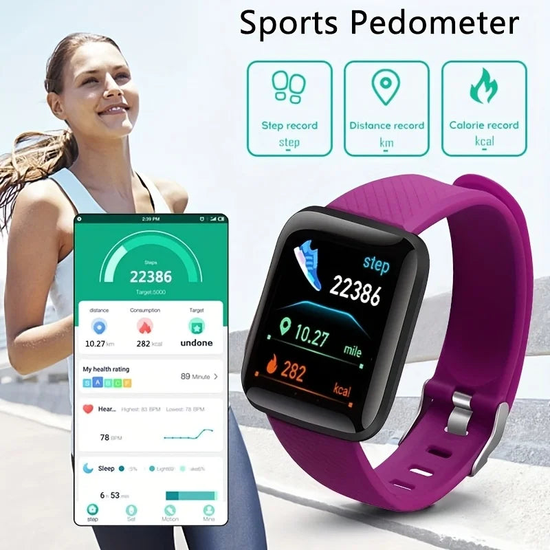 Smartwatch Sport cu Brățară – Monitorizare Fitness, Compatibil Android