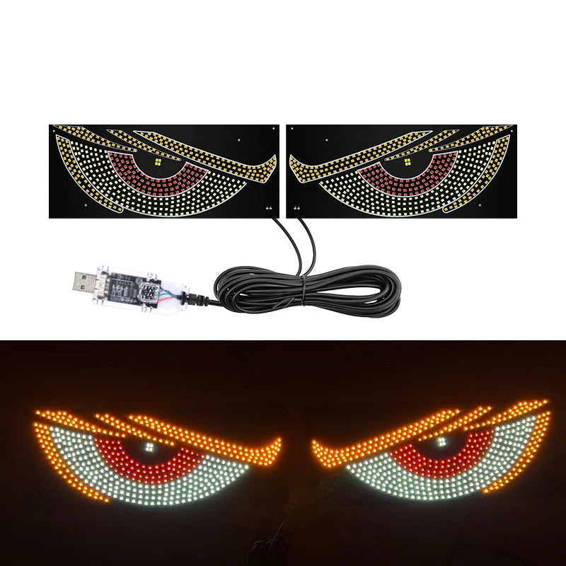 Lumini LED Devil Eyes USB Parbriz – 11 Moduri, Dinamic