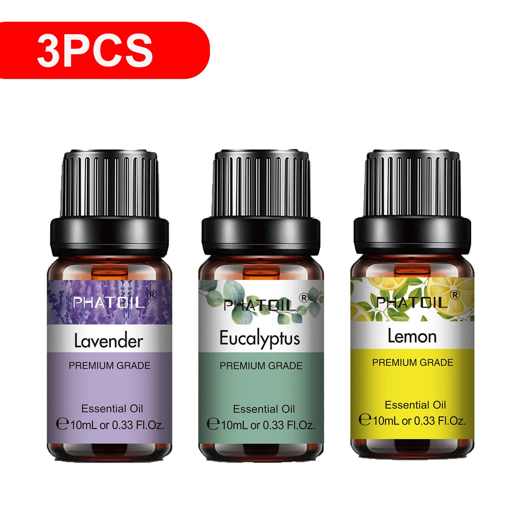 Ulei Esențial Natural PHATOIL 10ml – Eucalipt, Lavandă, Mentă