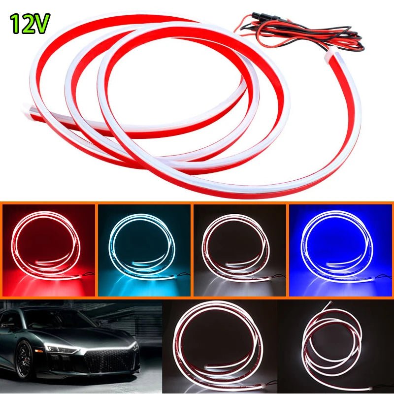 Lumini LED Capotă Auto Flexibile RGB – DRL, Ambient, 12V (V2)