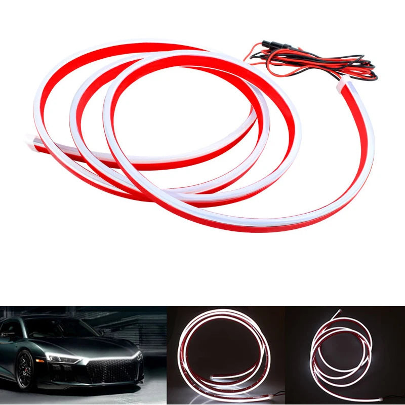 Lumini LED Capotă Auto Flexibile RGB – DRL, Semnalizare, 12V