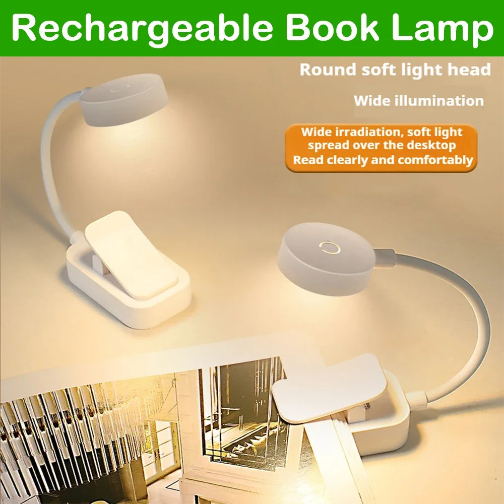 Lampă de Noapte Reîncărcabilă USB cu Clip – LED 3 Culori, Reglaj Continuu