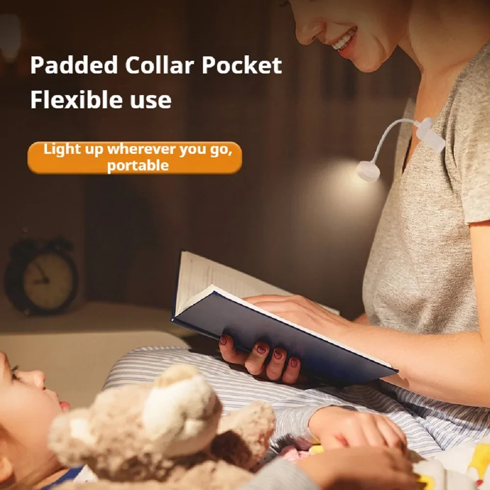 Lampă de Noapte Reîncărcabilă USB cu Clip – LED 3 Culori, Reglaj Continuu