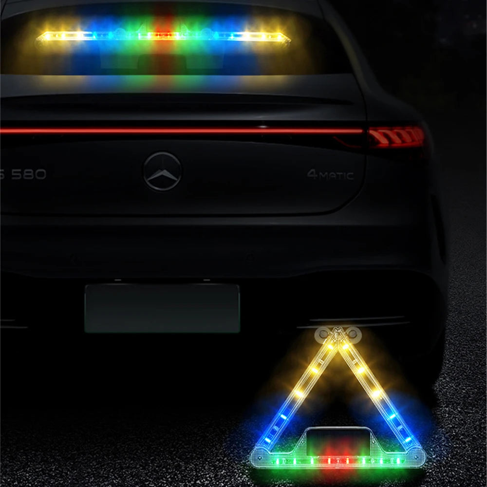 Lumini Stroboscopice LED Solar Auto – Avertizare, 18 LED, 11 Moduri