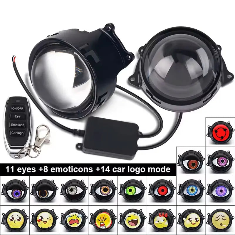 Far LED Devil Eye 3" – 33 Moduri, Dinamic, Telecomandă