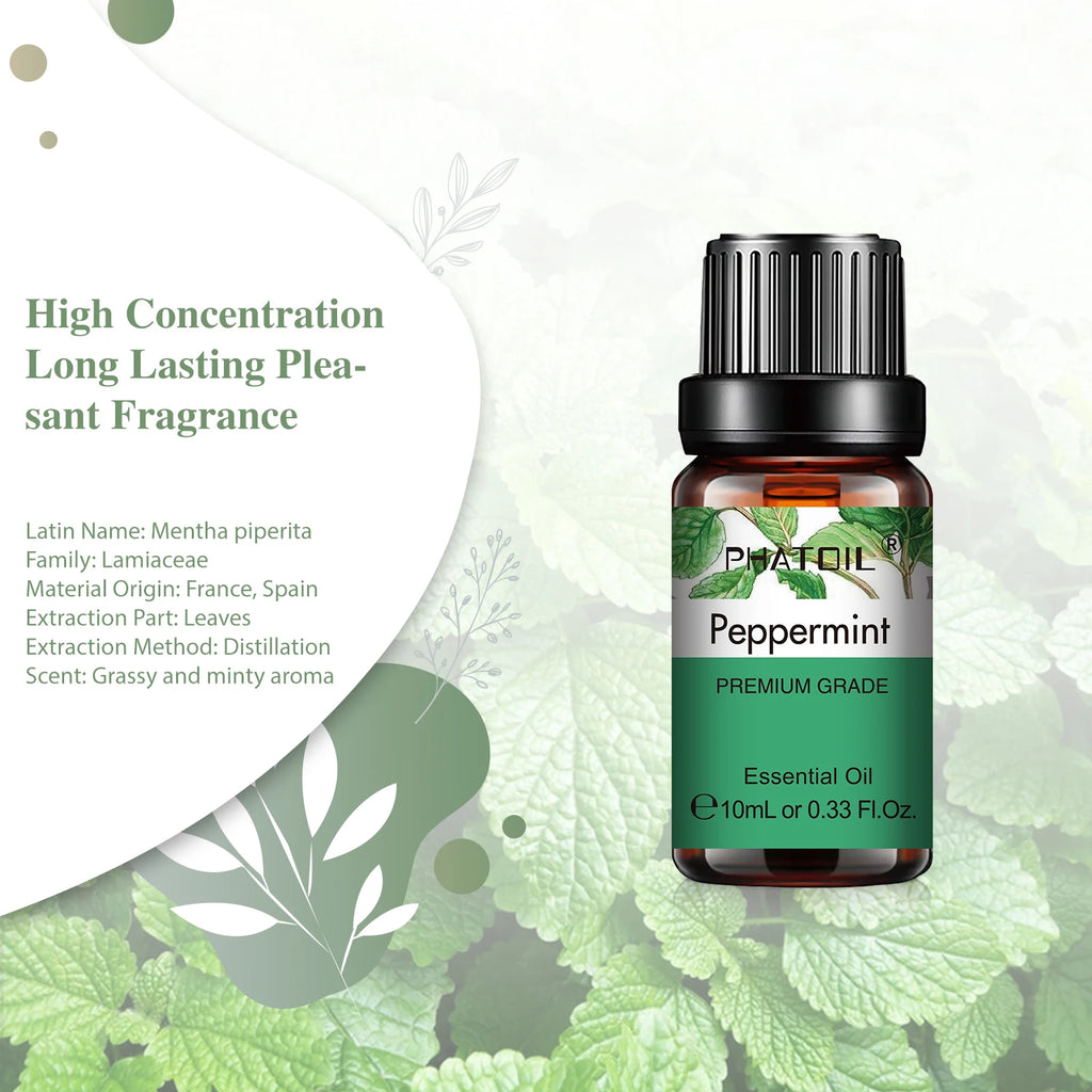 Ulei Esențial Natural PHATOIL 10ml – Eucalipt, Lavandă, Mentă