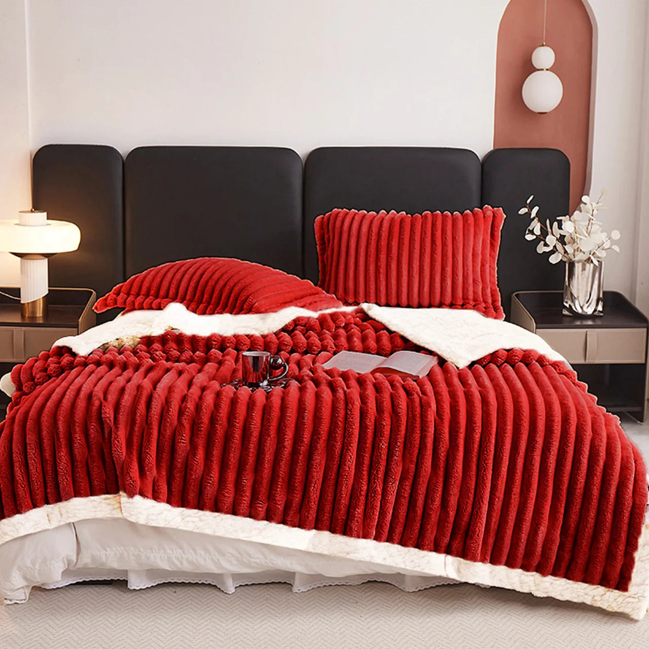 Pătură Grea Fleece 8lbs – Sherpa Moale, 600GSM, 100% Poliester