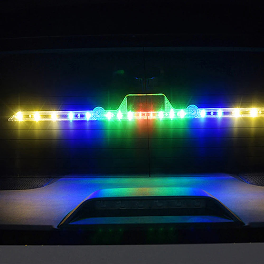 Lumini Stroboscopice LED Solar Auto – Avertizare, 18 LED, 11 Moduri