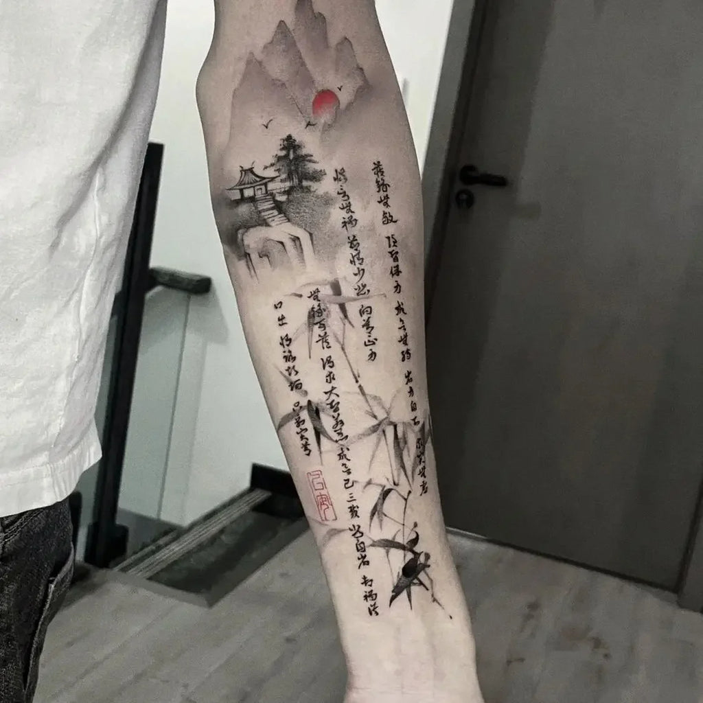 Tatuaj Temporar Peisaj Chinezesc Herbal Waterproof