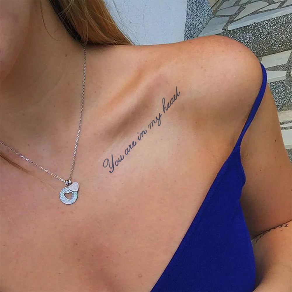 Tatuaj Temporar Semi-Permanent Juice Ink cu Citat Inspirational